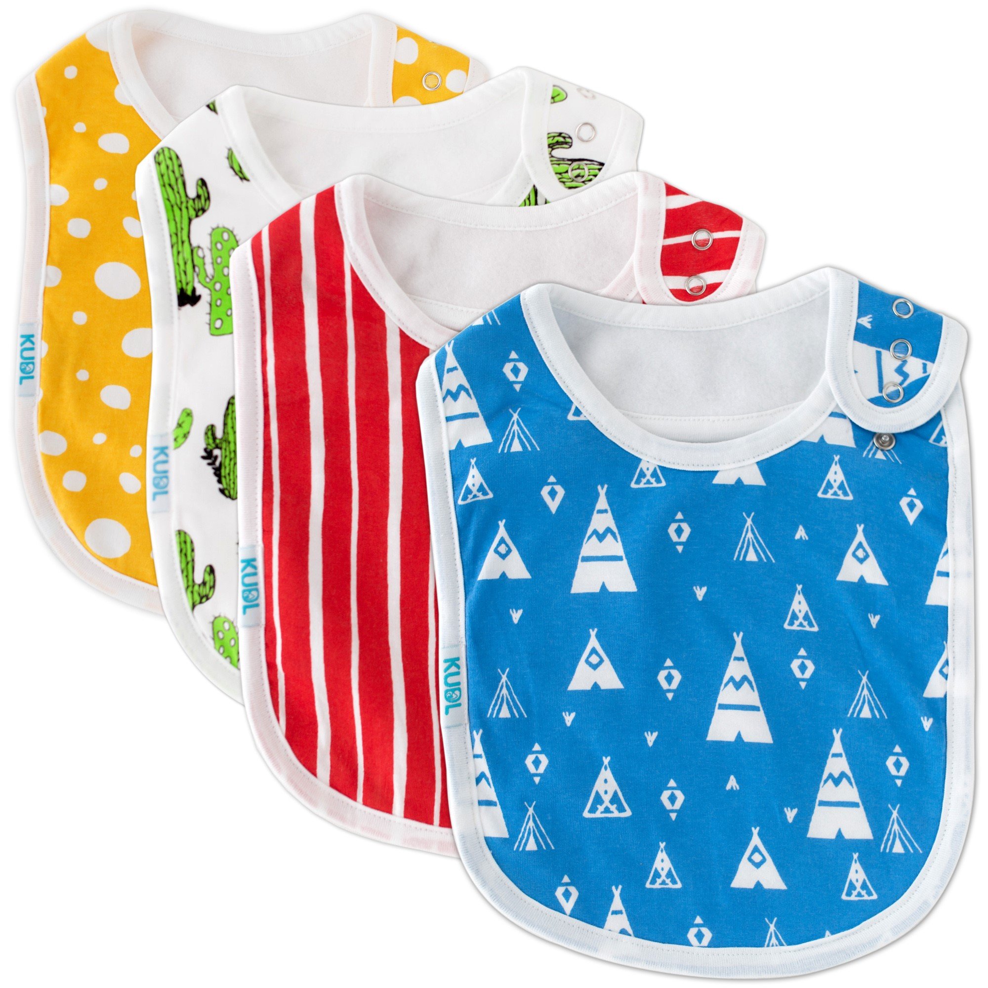 Baby Bib Large Toddler Burpy Absorbent Feeding Reflux Drool Teething Snap Button