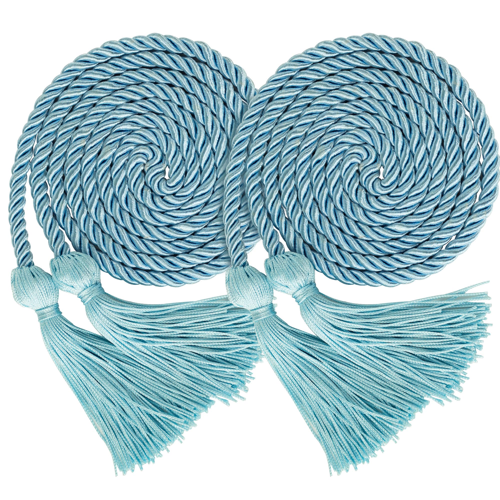 GraduationMall Double Graduation Honor Cords Sky Blue 68"
