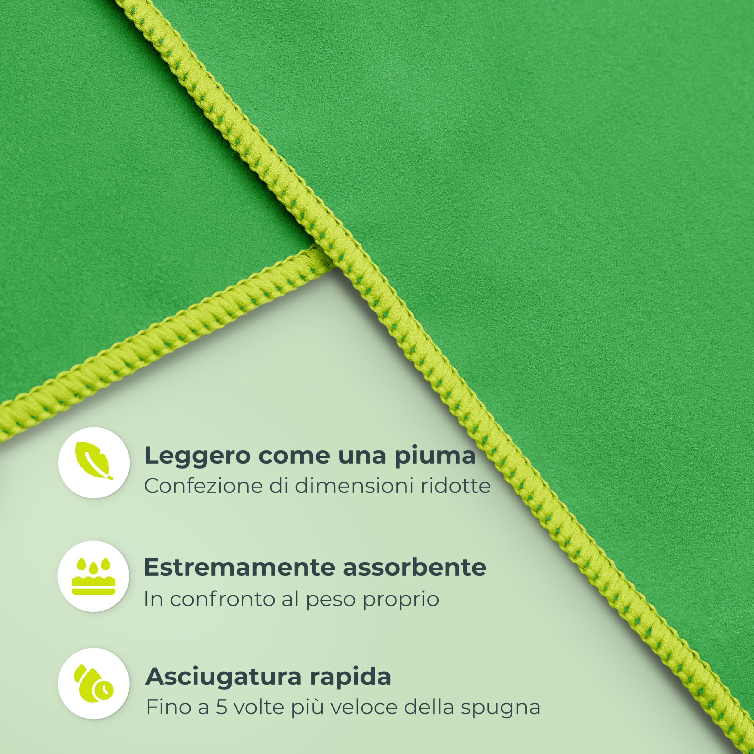 NirvanaShape Asciugamani in microfibra | assorbenti, leggeri, asciugano in fretta | Asciugamani da bagno, asciugamani da viaggio, spiaggia, asciugamani sportivi | Ideali per fitness, yoga, sauna