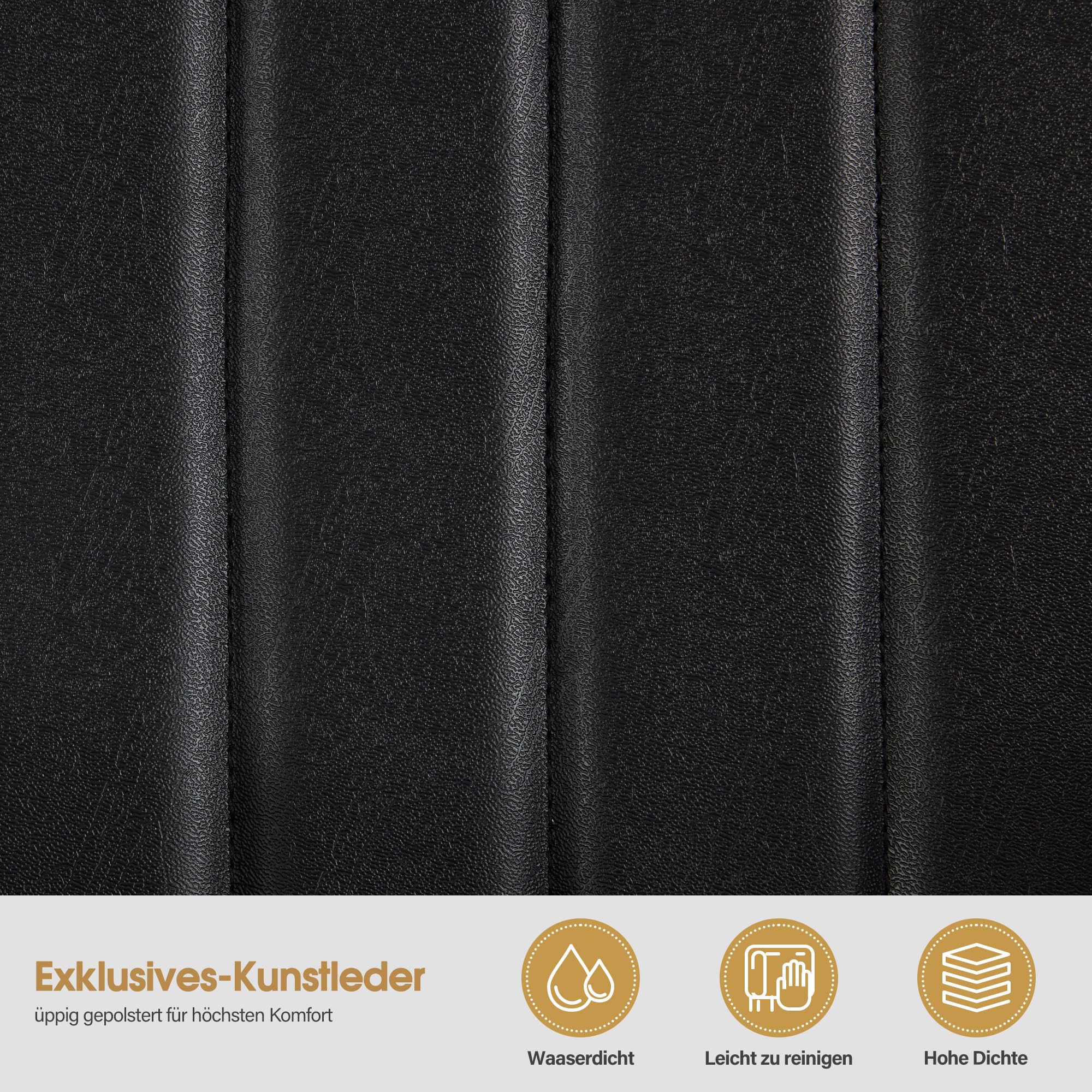 Barberpub Friseurstuhl mit Kopfstütze Kippbar, Friseureinrichtung mit Hydraulikpumpe 360° Drehbar, Bedienungsstuhl Höhenverstellbar, Barber Stuhl Friseurstühle Kunstleder, 3884 (Schwarz)