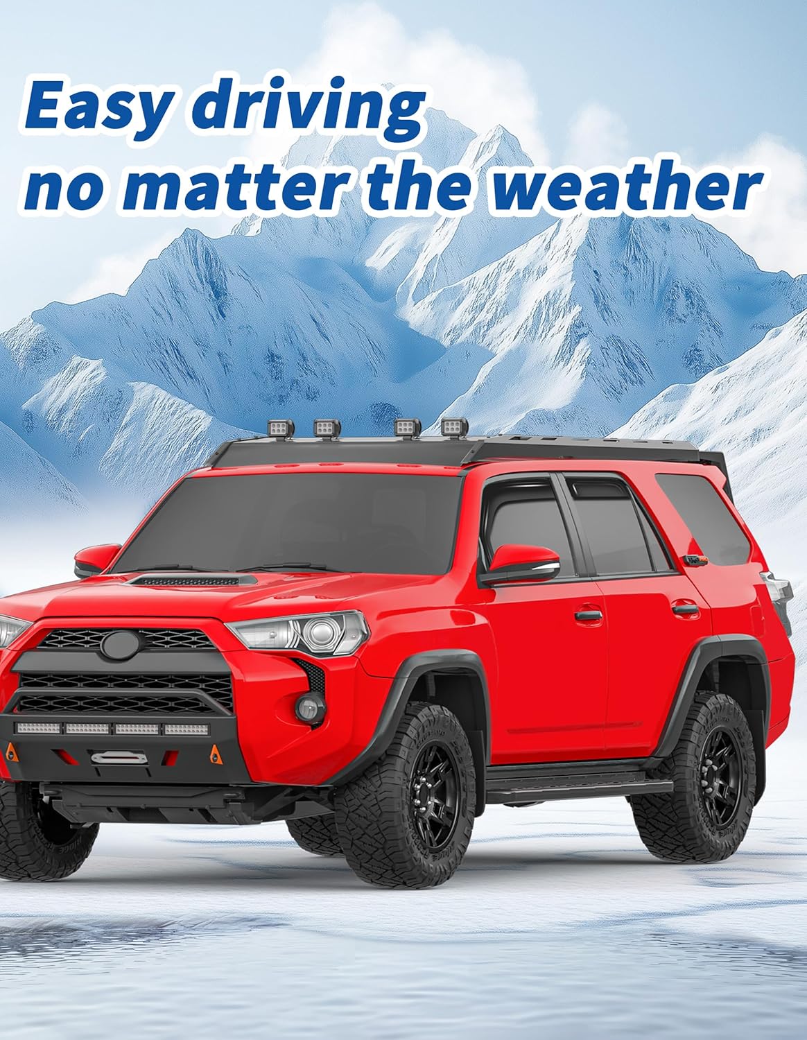 in-Channel Window Rain Guards Fit for Toyota 4Runner 2010-2024 Extra Durable Rain Guard Window Deflectors Window Vent Window Visors Vent Shades Exterior Car Accessories