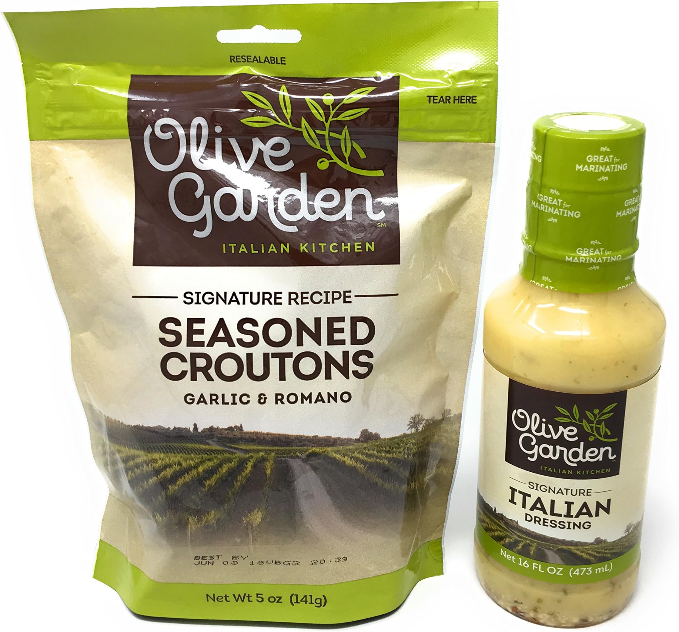 Signature Italian Salad Dressing and Seasoned Croutons - Bundle