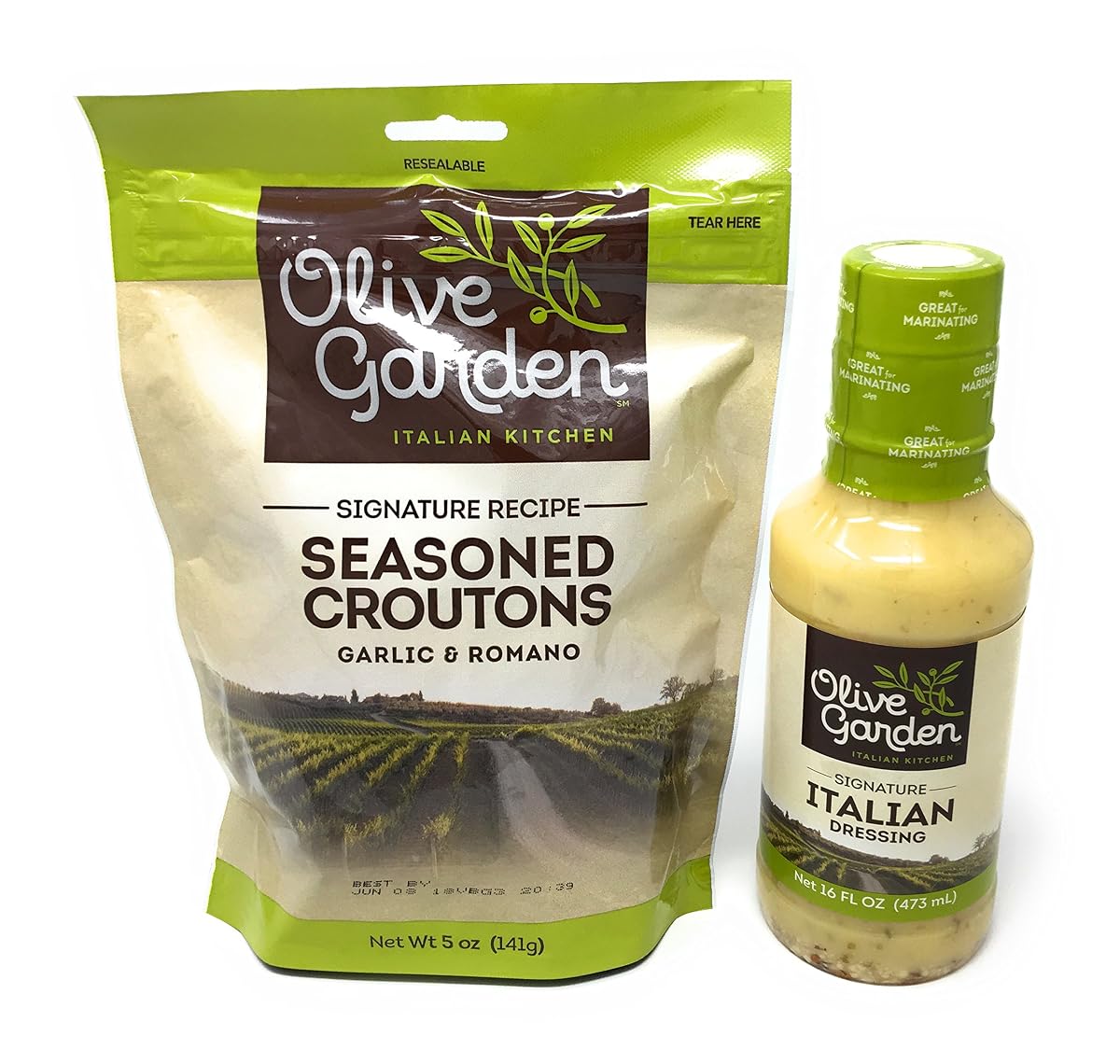 Olive Gardens Signature Italian Salad Dressing And Seasoned