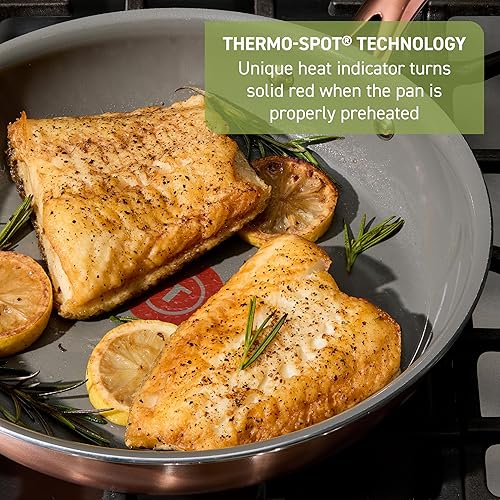 Miniatura 6 de T-fal Preserve - Juego de utensilios de cocina antiadherentes, 13 piezas, apto para horno y asador hasta 350 F, incluye olla, cacerolas, sartenes,