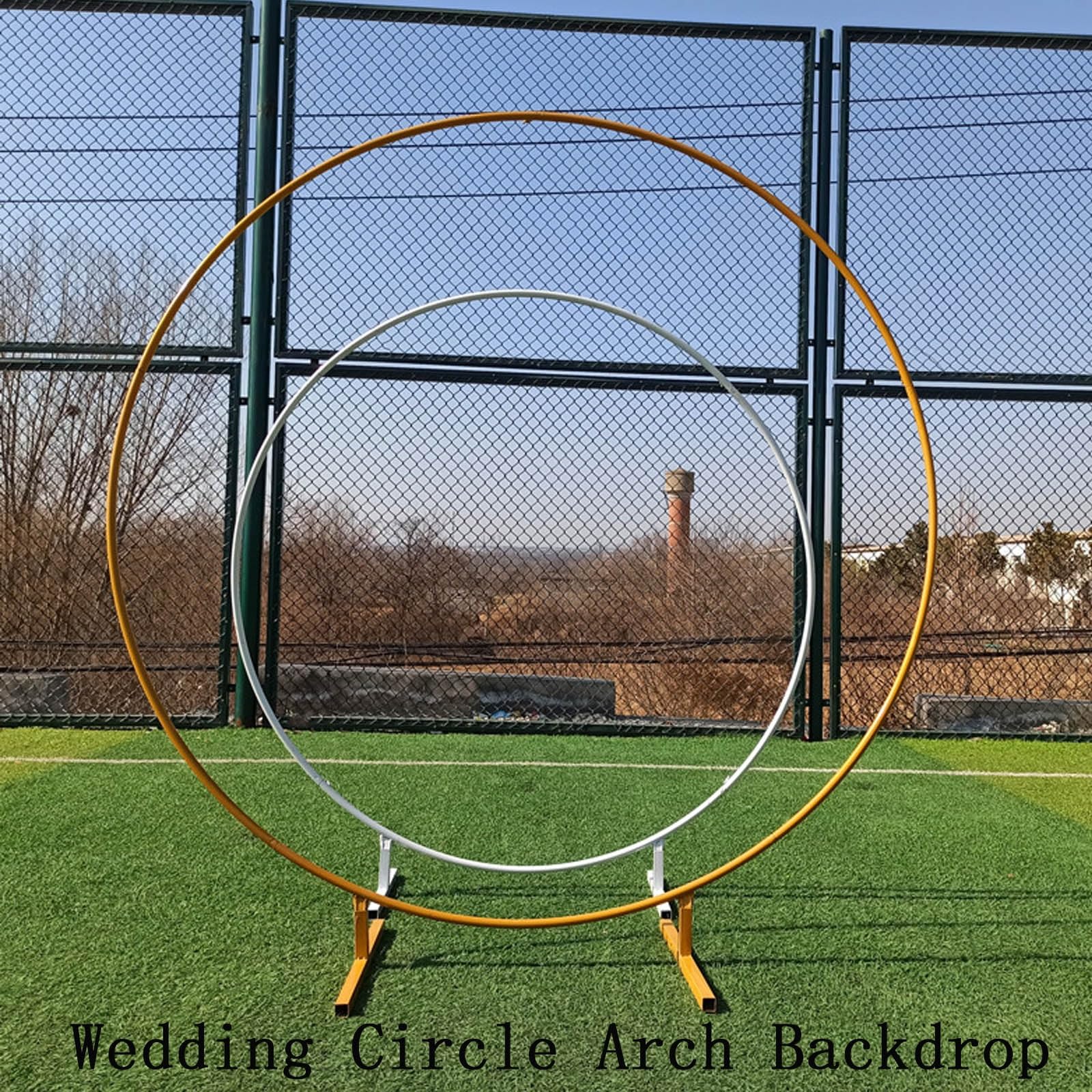Arco De Globos Redondo Arco De Boda, Guirnalda De Globos Redondo, Soporte De Arco De Globo De Metal, Redondo para Fiesta Cumpleaños, Decoraciones para Bodas Y Eventos(White,1m)