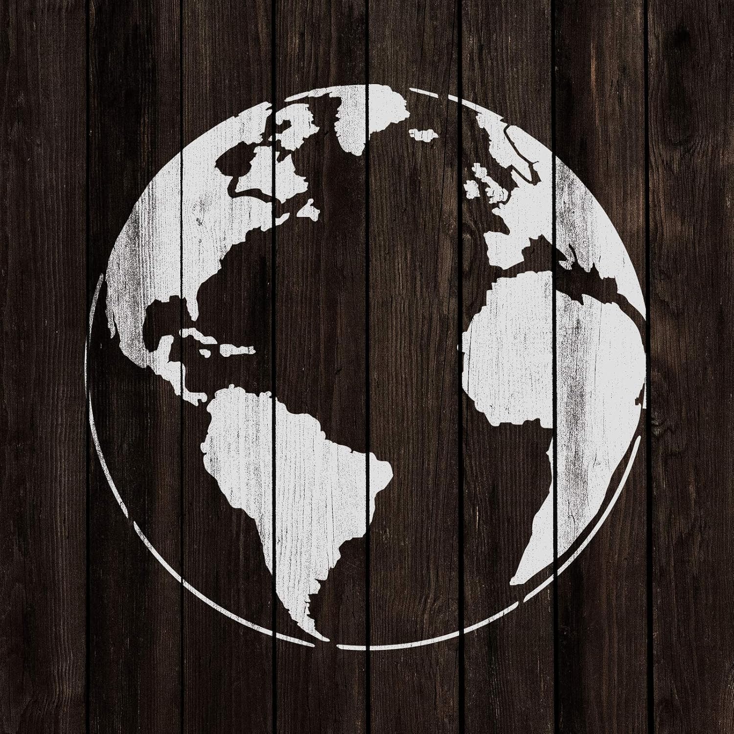 Earth Stencil - Globe Stencils