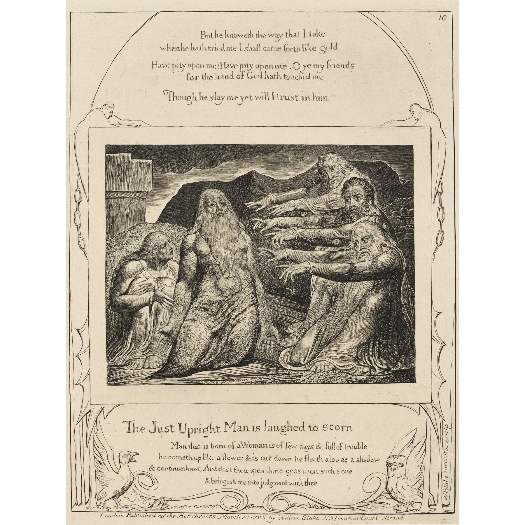 Artery8 Blake Job Rebuked By His Friends 1825 Painting Premium Wall Art Canvas Print 18X24 Inch
