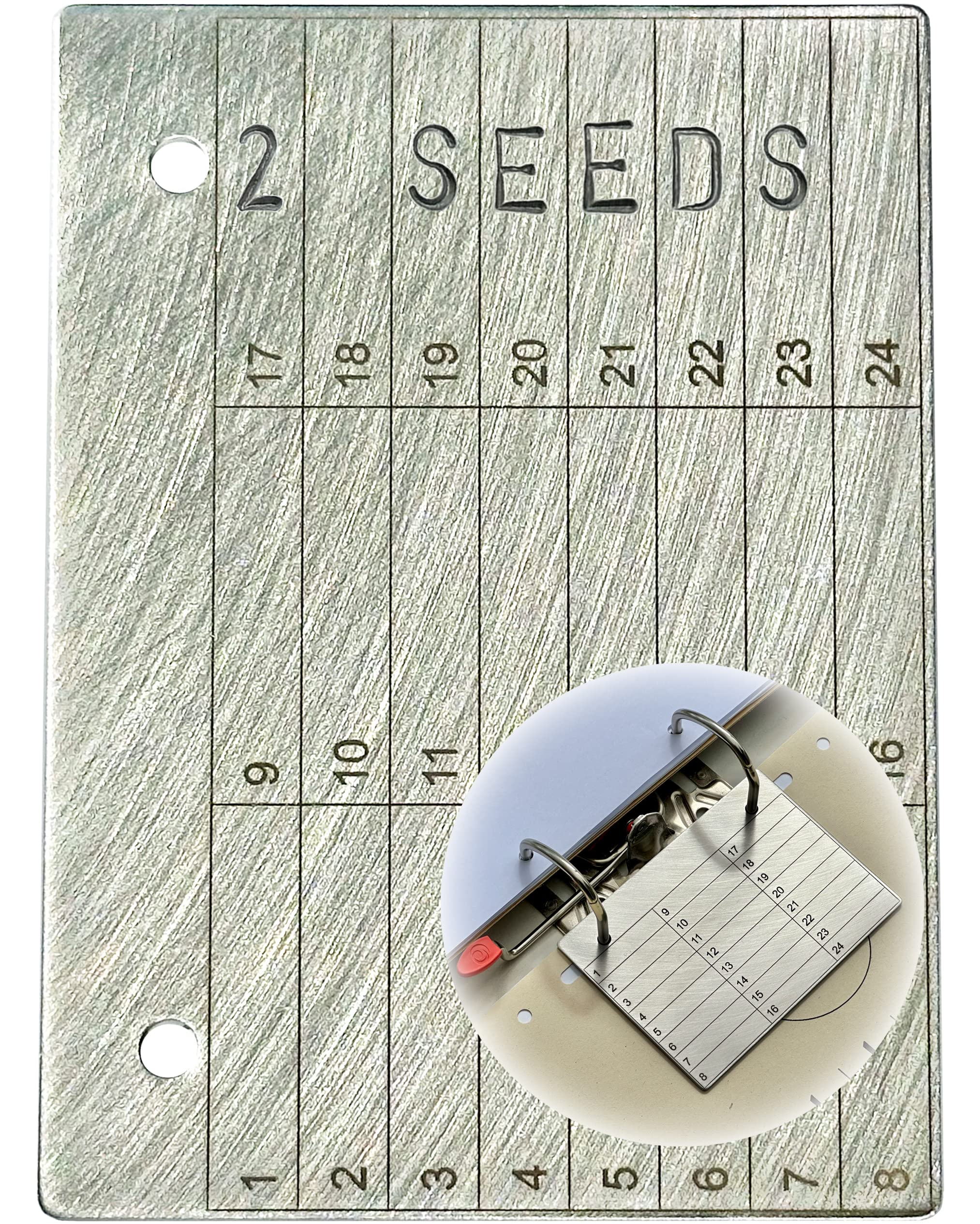 2in1 Steel Wallet aus hochwertigem Edelstahl (gelocht zum Abheften) für Krypto Seeds | BIP39 Steelwallet Crypto Cold Storage Bitcoin & Ethereum - beidseitig lasergraviert