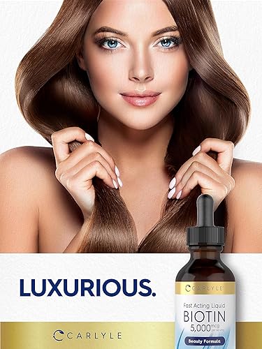 Miniatura 7 de Carlyle Biotin Liquid Drops 5000mcg  4 onzas líquidas  Sabor natural a bayas  Suplemento vegetariano, sin OMG y sin gluten