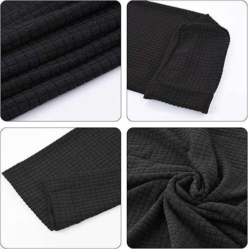 Miniatura 4 de CM Funda antideslizante para reposabrazos de sofá, funda elástica antipolvo para sofá, sillón reclinable, protector de sofá, un par (negro)