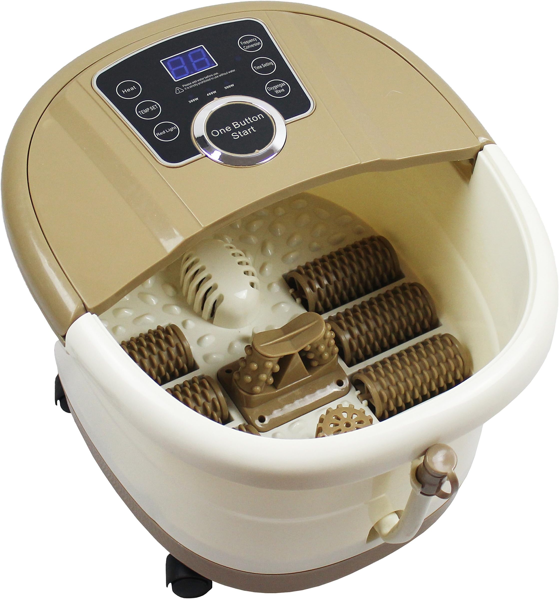 Portable Digital Foot Spa Massager, Rolling Massage Heat Wave Temperature Control Water Foot Massager