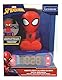 Lexibook-RL800SP Lexibook-Sveglia Digitale Spider-Man Luce Notturna Snooze e Suoni, Orologio per Bambini, Spiderman Luminoso Marvel Superheroes Colore Blu, Batterie Non Incluse