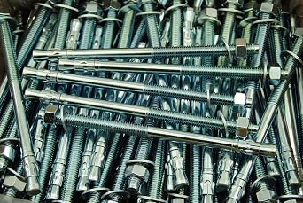 10 Concrete Wedge Anchor Bolts 1/2 x 8-1/2 Includes Nuts & Washers