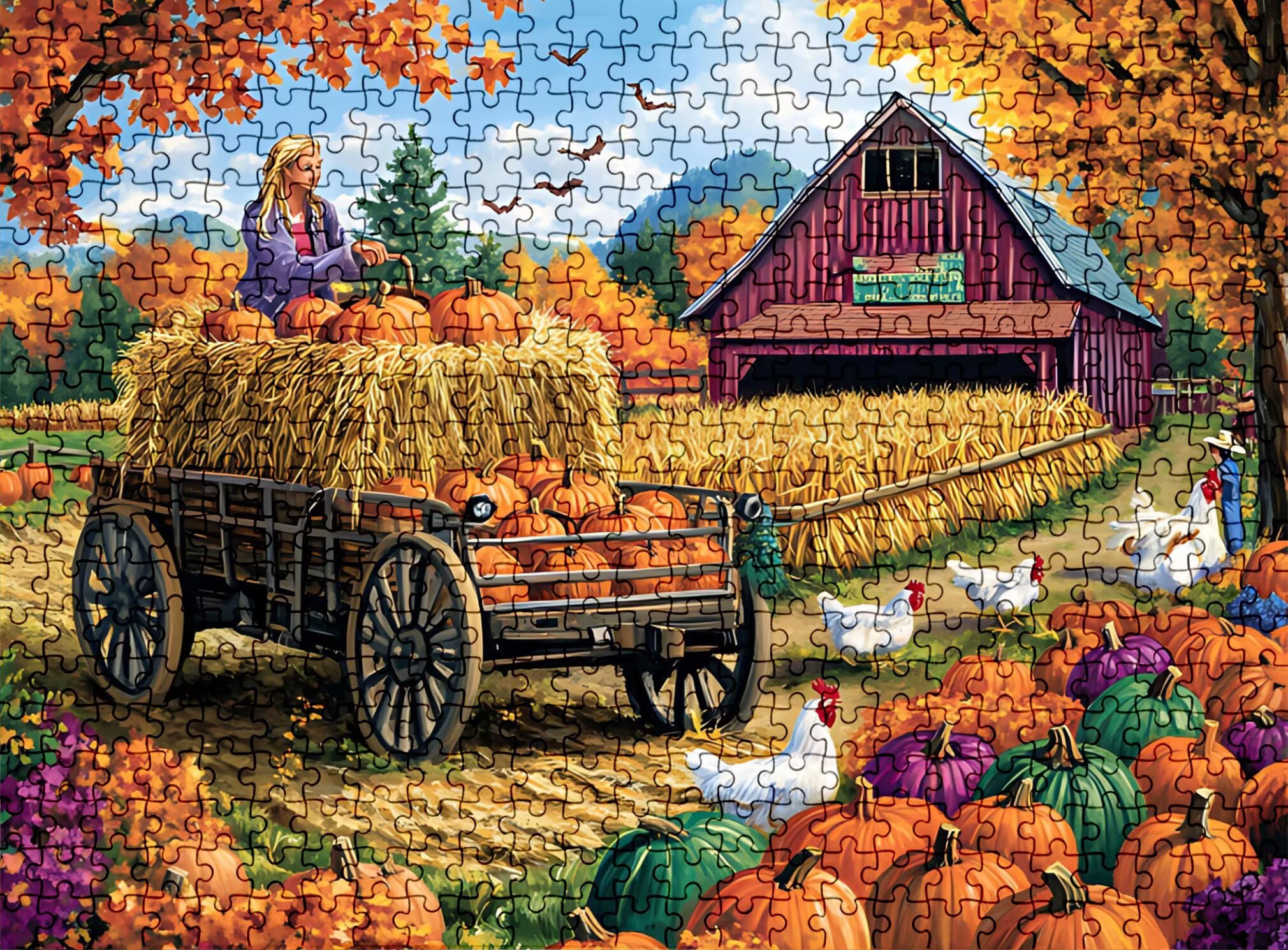 Puzzle 6000 elementów, drewniane puzzle dla dorosłych – Impossible Puzzle 179,5 x 105,5 cm niffy gra myśleniowa i myślenie dla kobiet i mężczyzn, gra rodzinna, prezent dla kobiet, gospodarstwo