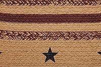 Vista 5 de VHC Brands 10713 - Alfombra ovalada de yute para cabina de té, Tela