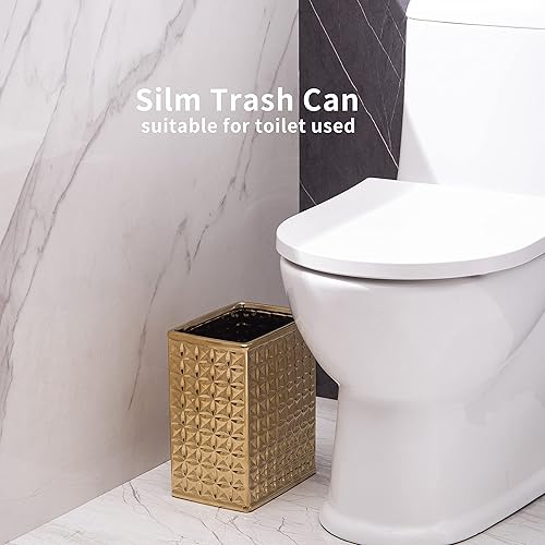 Miniatura 9 de Juego de 4 piezas de decoración del hogar, decoración de dormitorio, sala de estar, centro de decoración dorada, incluye basurero, apertura de