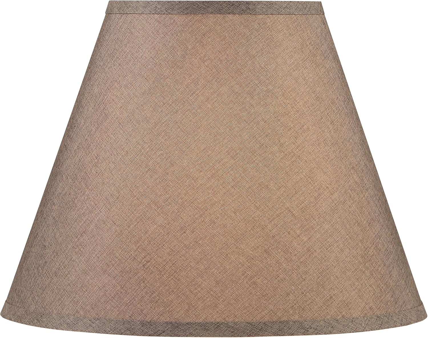 Aspen Creative 32090A Hardback Empire Transitional Spider Lamp Shade in Iron Burlap Texture Fabric, 7" Top x 14" Bottom x 11" Slant Height