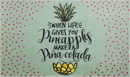 Miniatura 3 de Mohawk Home Alfombra de cocina de verano lavable a máquina, color azul piña