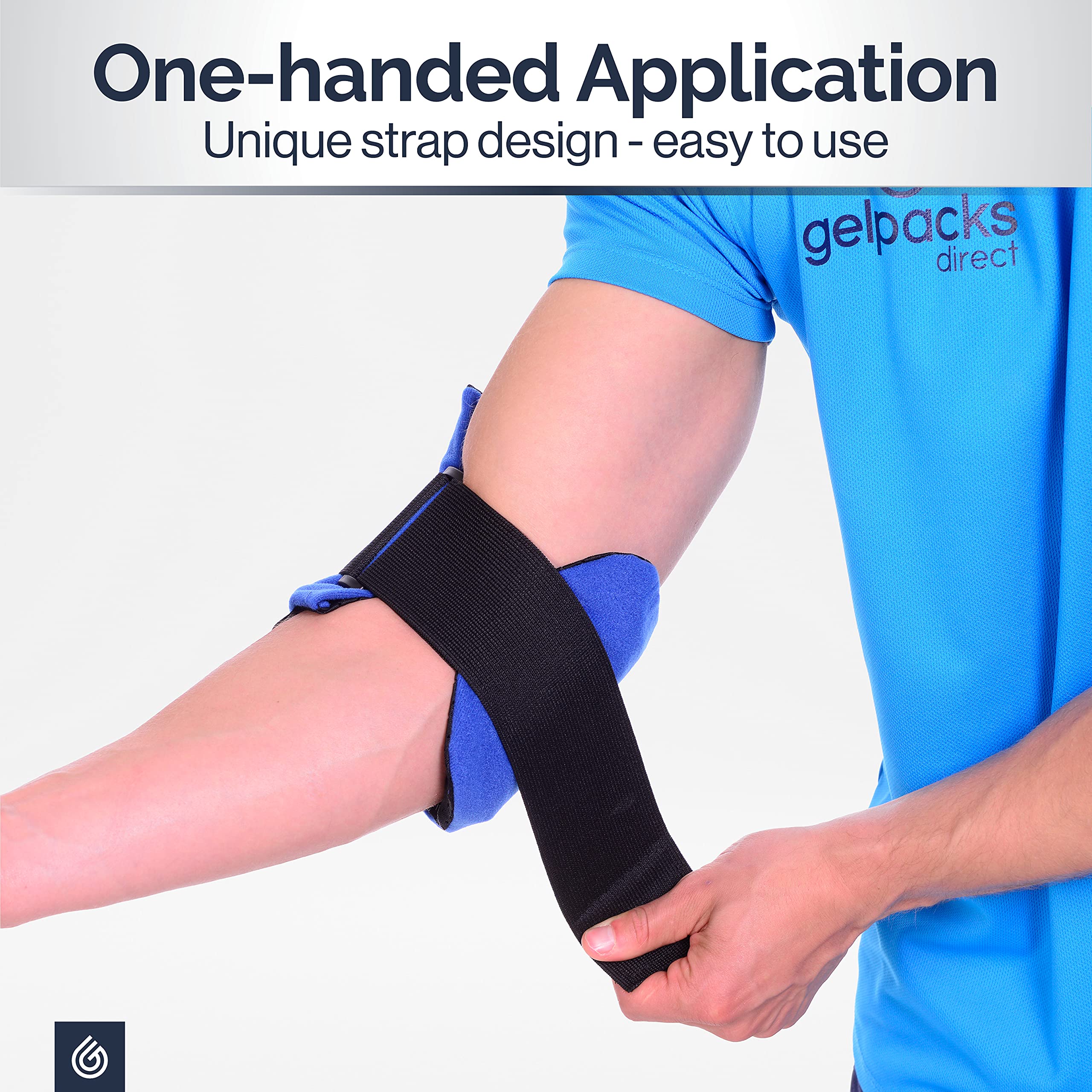 Elbow Gel Ice Pack for Sports Injuries, Reusable Support Strap for