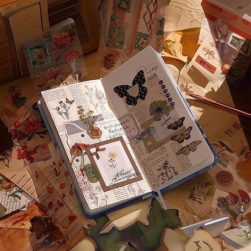 Miniatura 7 de ELEDOO Kit de más de 500 piezas de suministros poéticos para álbumes de recortes, papel decorativo para manualidades con temática de personas y