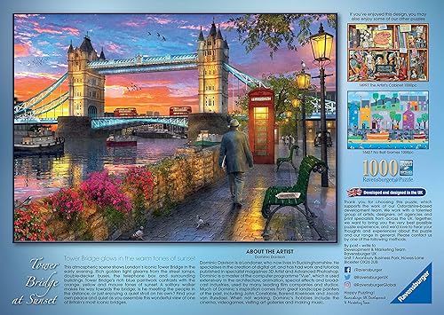 Miniatura 3 de Ravensburger Tower Bridge of London at Sunset - Rompecabezas de 1000 piezas para adultos y niños a partir de 12 años