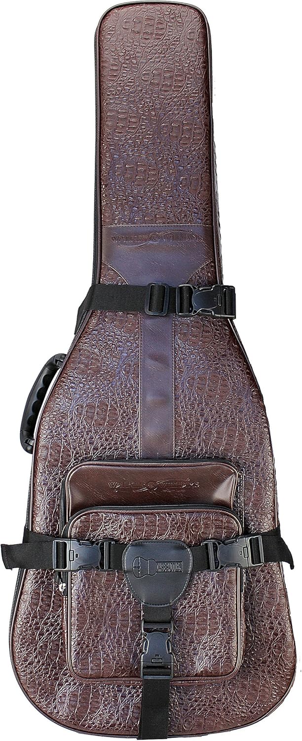 Walker & Williams CS-2 Black Case Saddle Backpack For Acoustic or Electric Guitar Cases