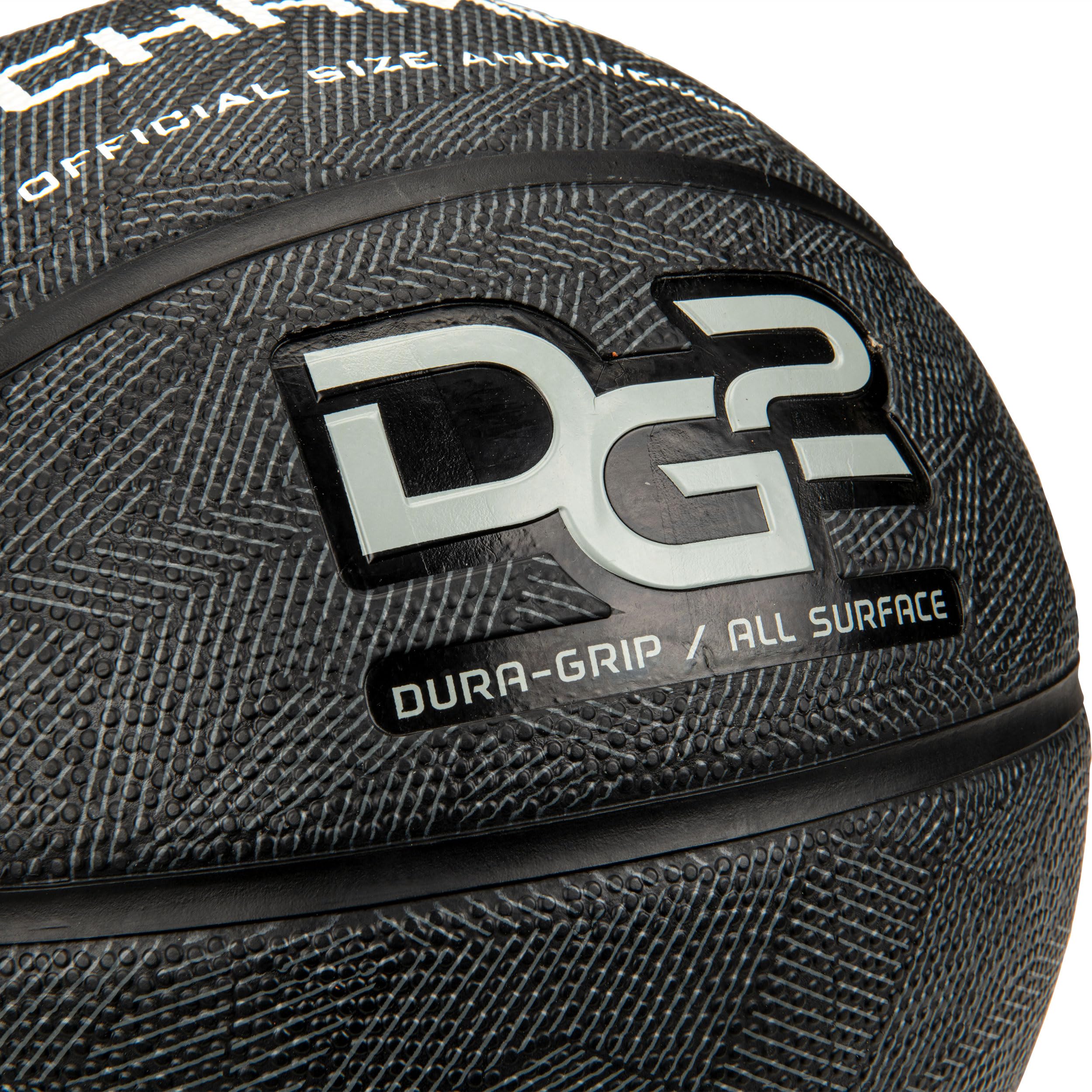 CHAMPRO Dura-Grip 230 gumowa piłka do koszykówki, oficjalny rozmiar, szara