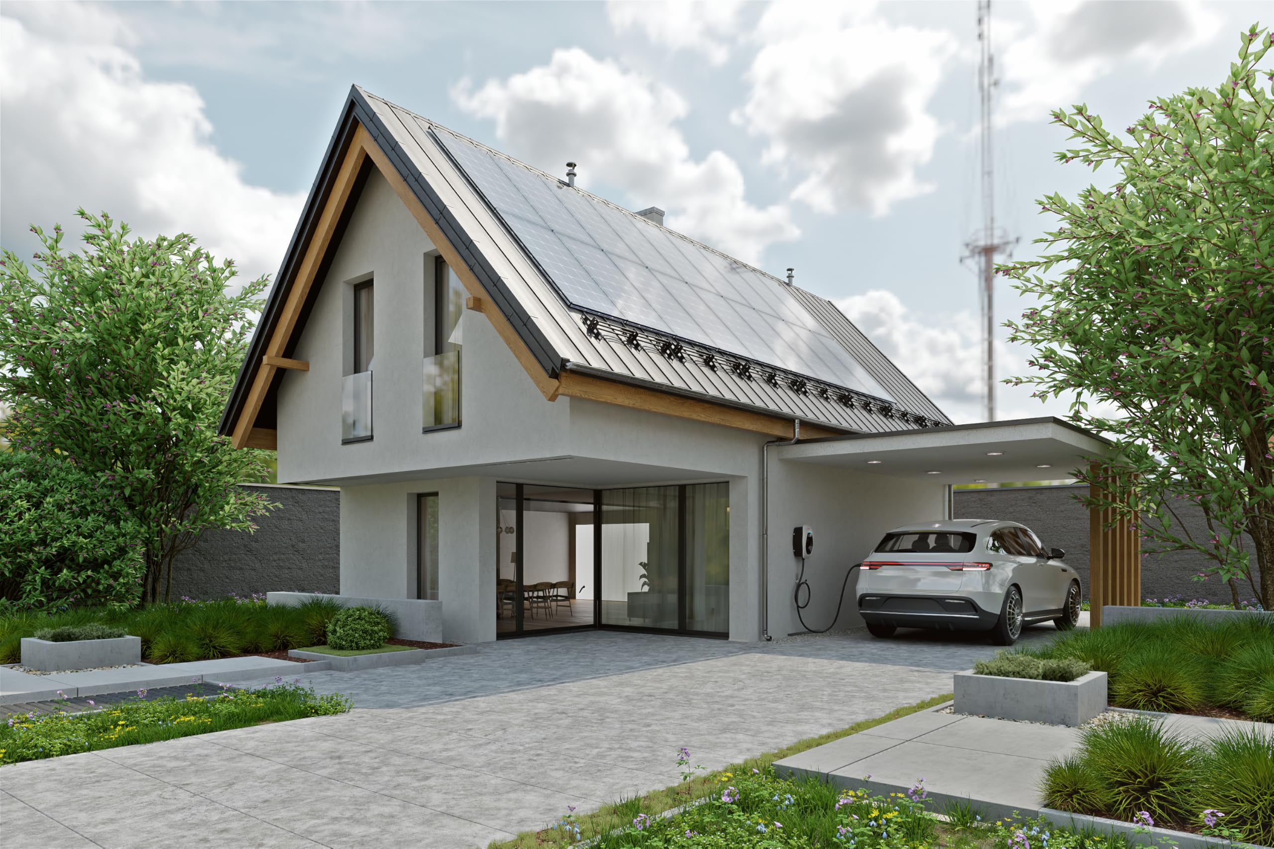 Delta AC MAX Basic, Wallbox für Elektroautos, 11 kW – 3-phasige AC-Ladestation, Typ-2-Stecker