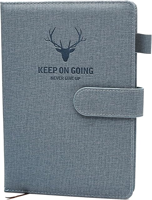 A5 Ruled Journal Notebook,200 Page with Pen Loop,Hardcover Executive Writing Notebooks,8.3"×5.7",Perfect for Office Home School Business Writing and Composition (Light Blue)