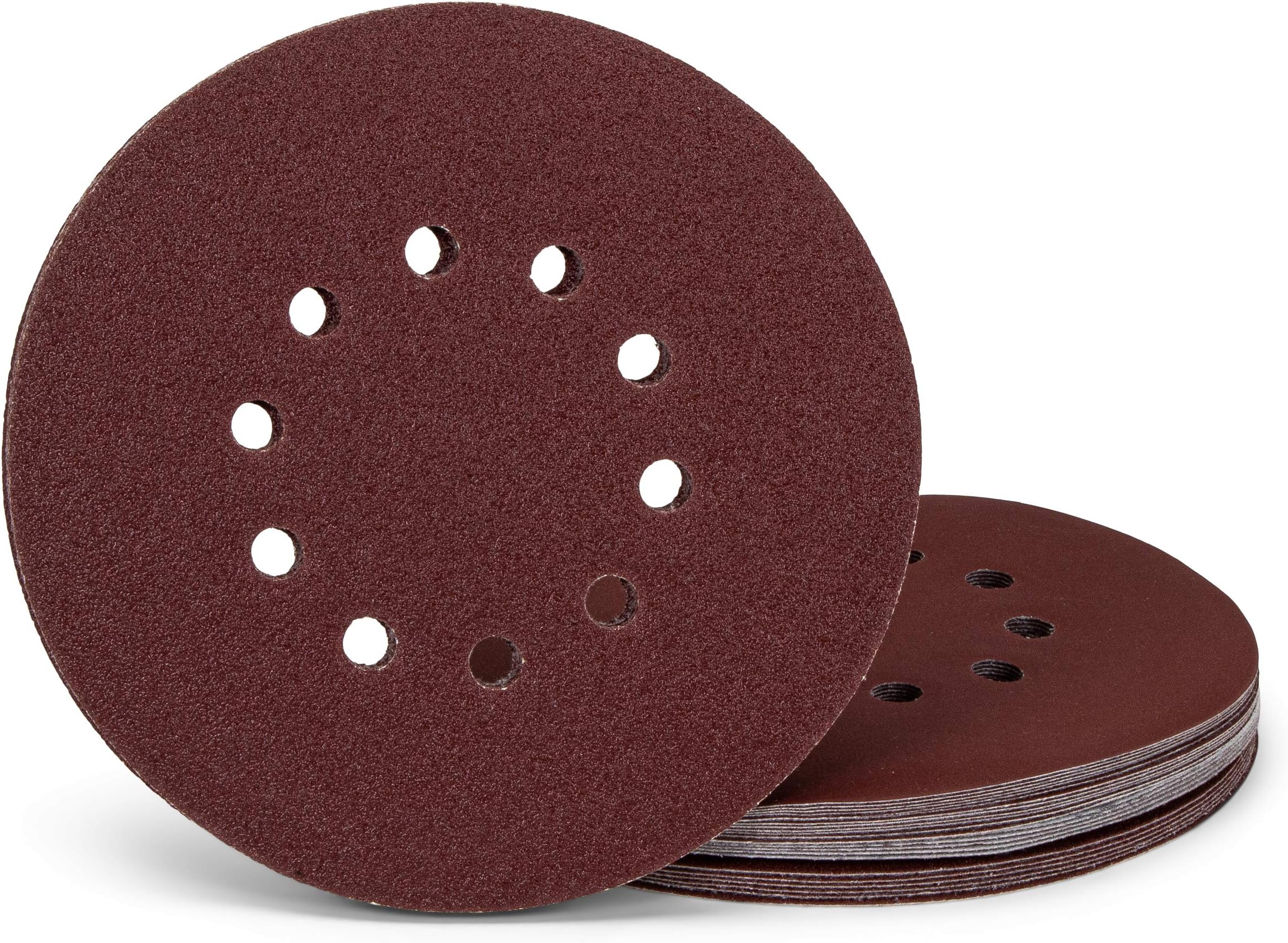 FD-WorkstuffProfessional Sanding Discs 10-Hole Diameter 225 mm 6 x Grit 60/80/120/180/240 for Long-Neck Sanders Self-Adhesive Sanding Sheets