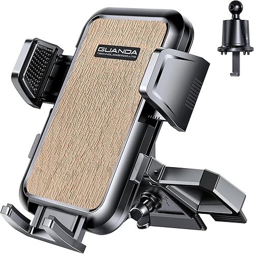 Miniatura 24 de Soporte de teléfono con ranura para CD, soporte mejorado para teléfono de automóvil [compatible con fundas gruesas], soporte universal ajustable de