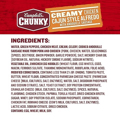Miniatura 5 de Campbell's Sopa gruesa, sopa cremosa de pollo cajún Alfredo, lata de 18.8 onzas (caja de 12)