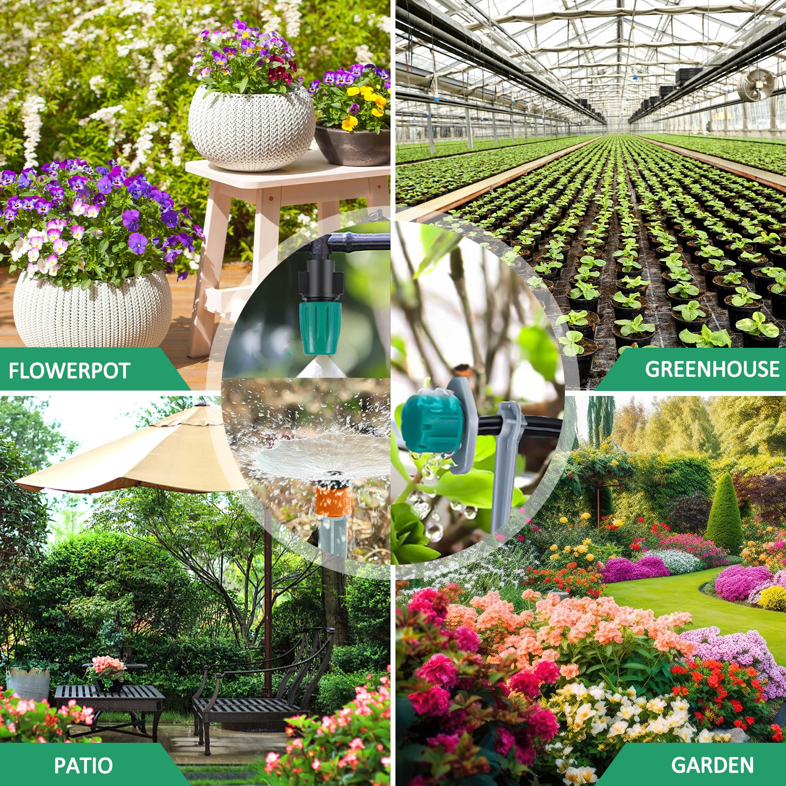 Kit D'irrigation Goutte à Goutte Automatique 242 Pièces - 40m + 6m De Tuyaux, Pour Jardin Et Potager