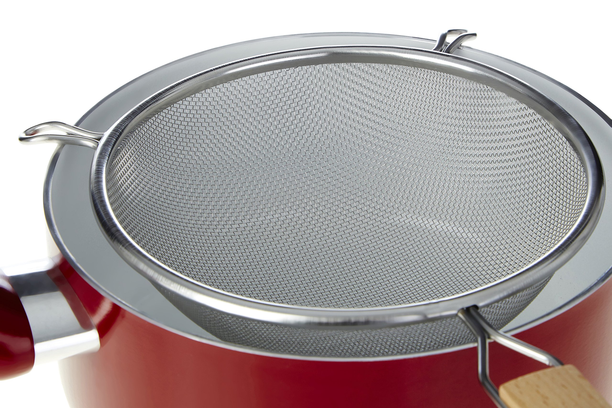 Premier Housewares Sieve with Wooden Handle, 16 cm - Stainless Steel