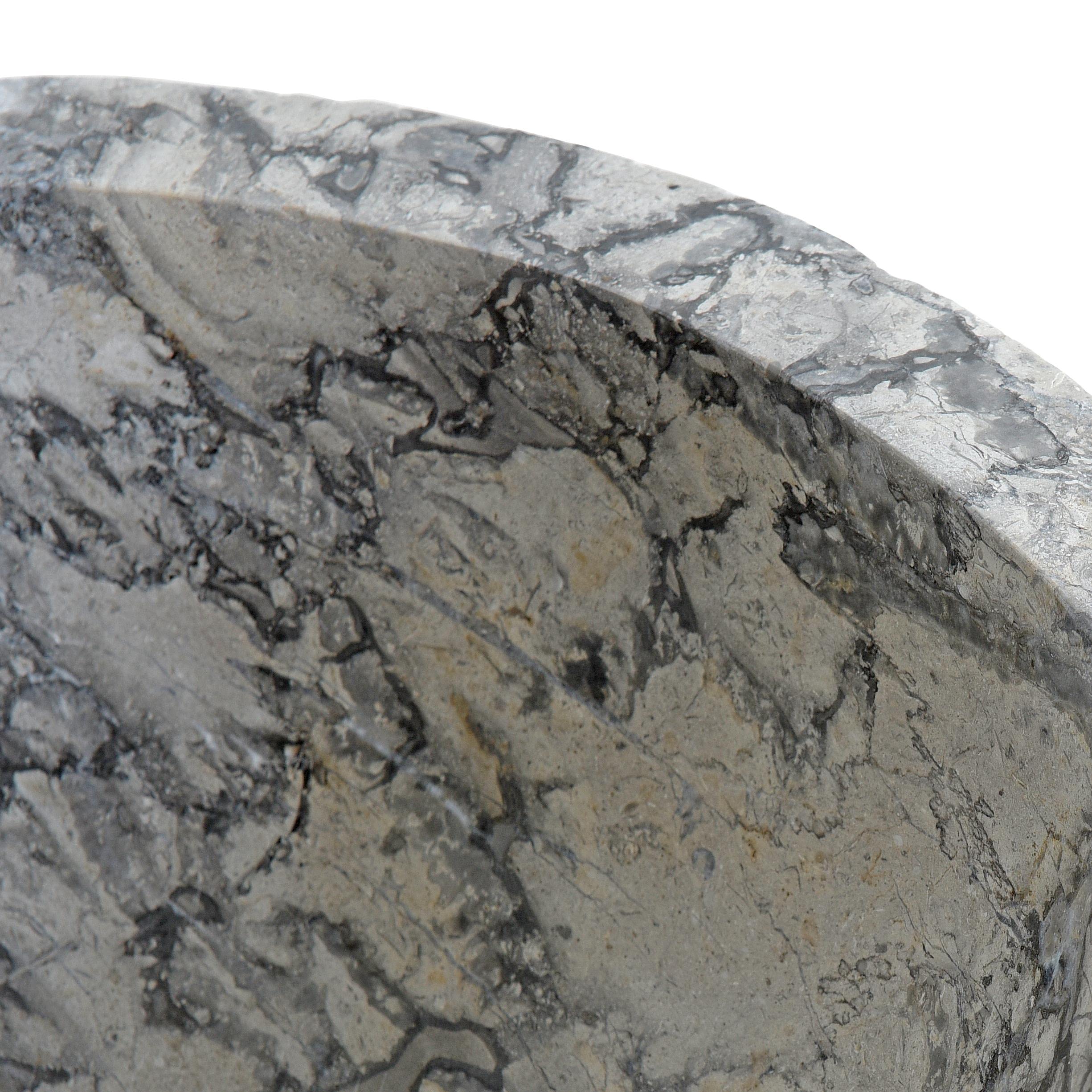 ESTEXO Umywalka marmur kamień naturalny umywalka ok. Ø 38-40 cm x 15 cm umywalka umywalka umywalka kamienna umywalka szara