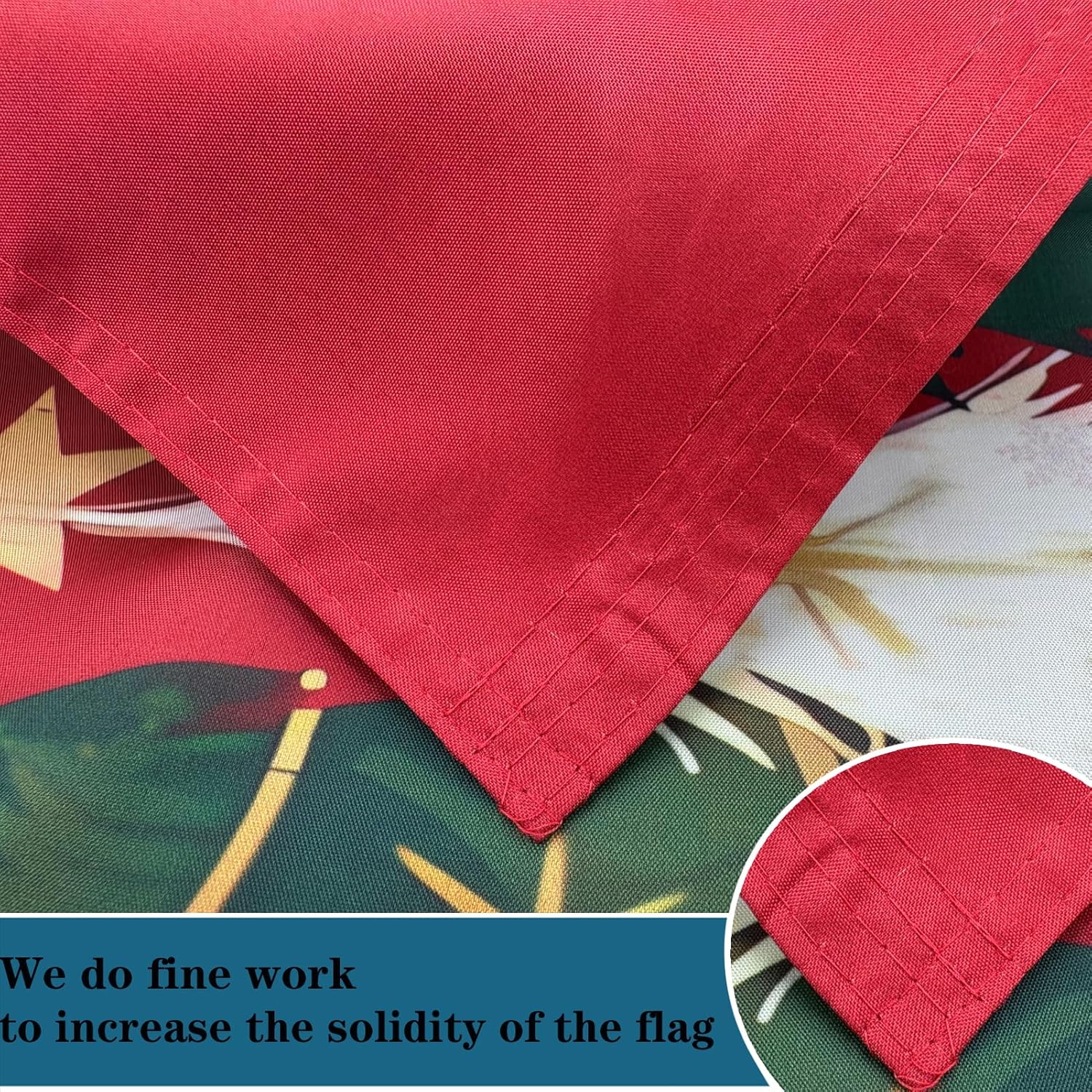 Merry Christmas Flags 3x5 Outdoor Double Sided 3 Ply Heavy Duty Merry Christmas Trees Flags Banner for Outside with 2 Brass Grommets UV protection Fade Resistant for Indoor Outdoor - Image 3