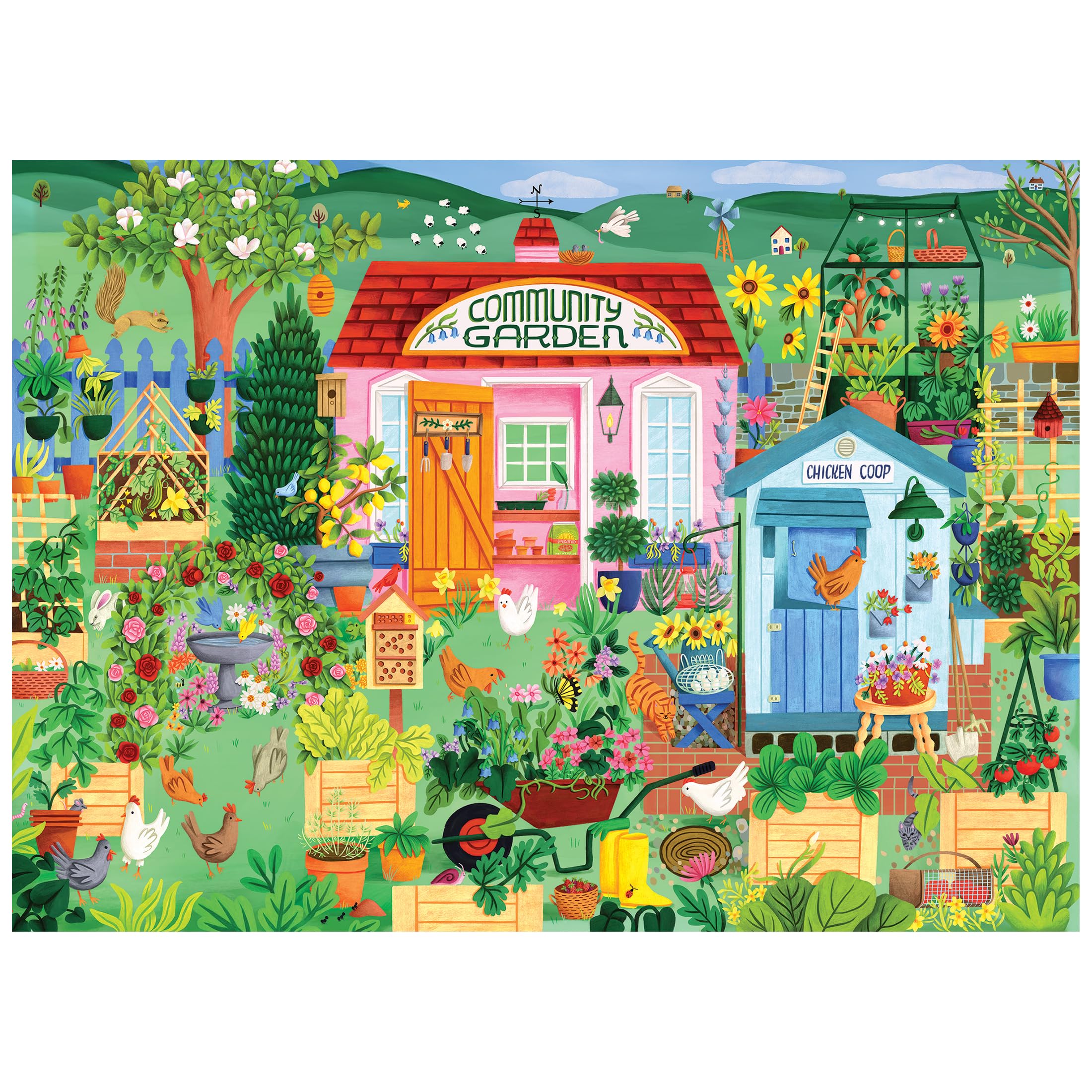 GARDENS LIFE 1, 2, 3 セット Amazon.com: RoseArt - Hobby Haven - Community Garden - 1000 Piece