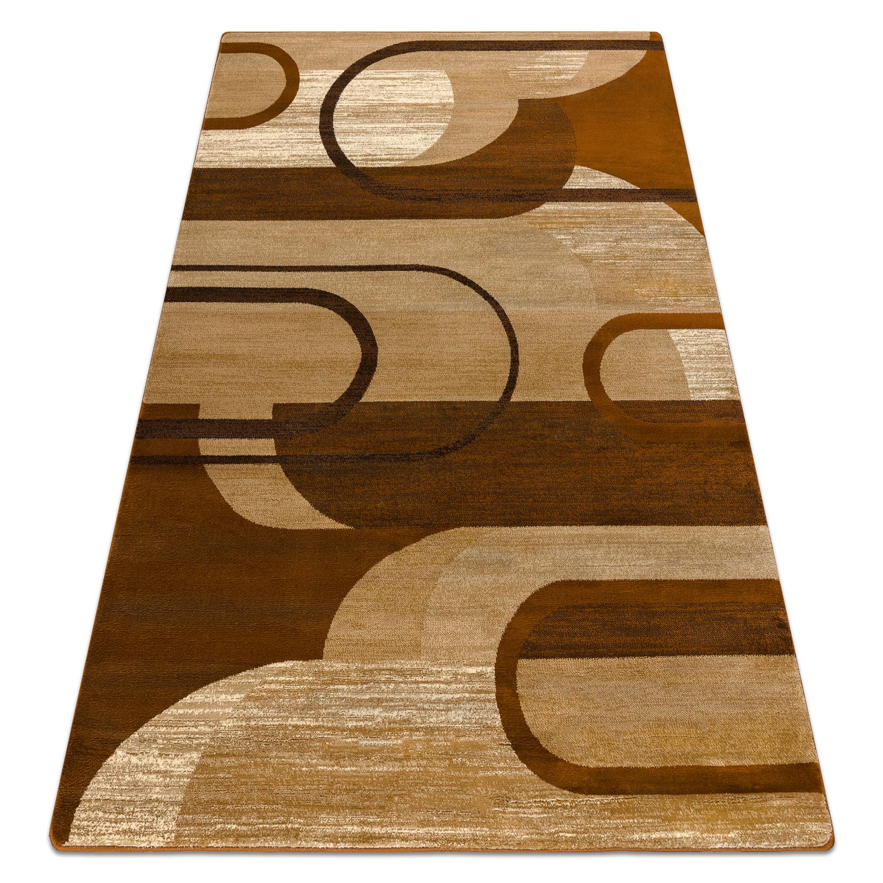 Tapis classique royal marron et crème 200x290 cm pour grand salon chic