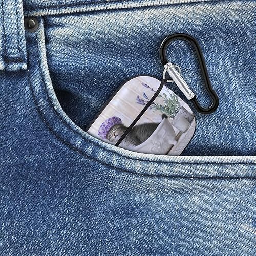 Miniatura 8 de Funda para Airpods Pro con estampado de gatito lindo y divertido con llavero, protección completa, duradera, a prueba de golpes, funda rígida de PC