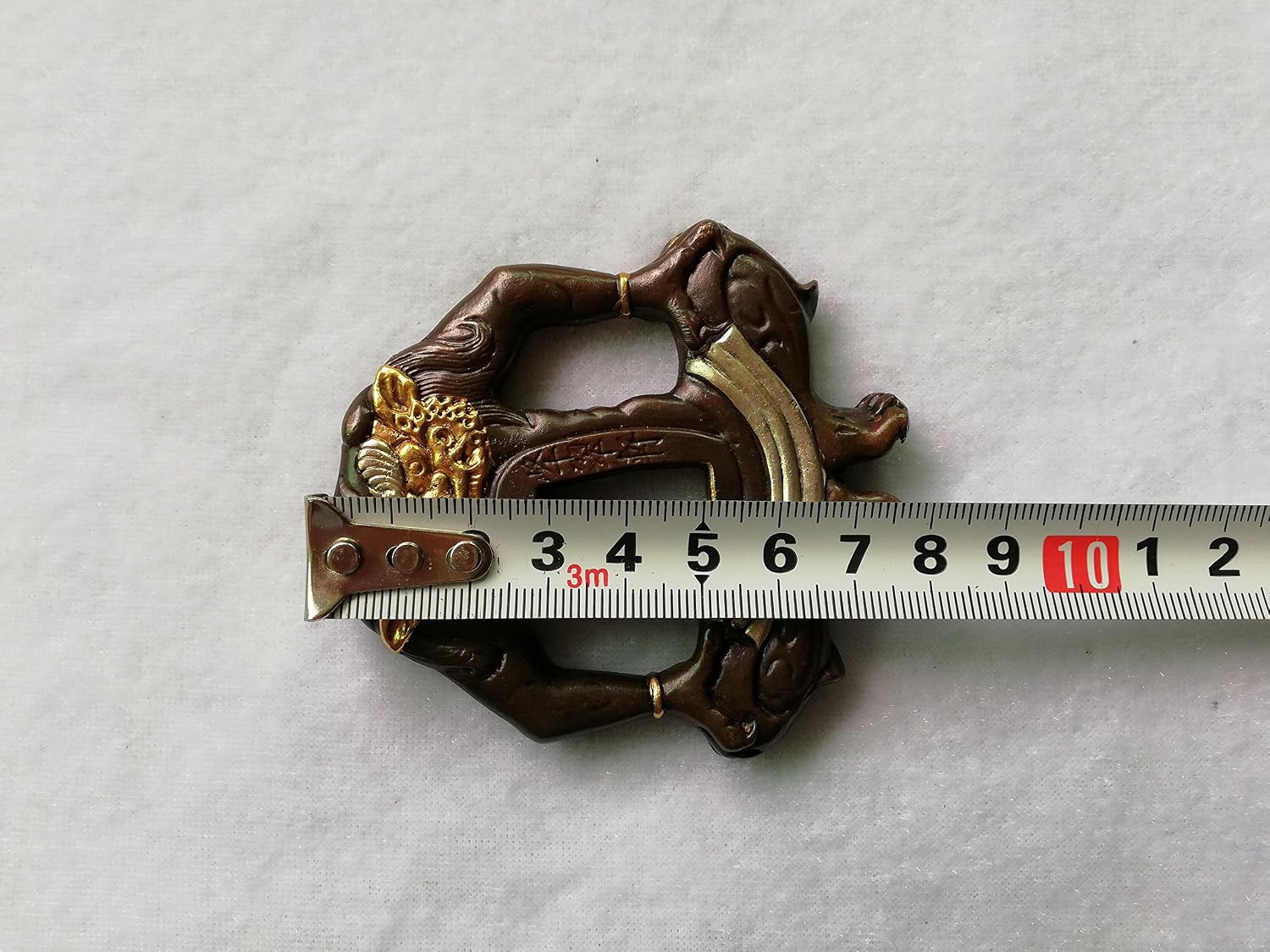 Japanese Sword (SEPPA-HABAKI-ITO) Gold-Plating Copper 037-045 Menuki Fuchi-Kashira Tsuba