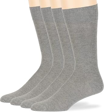 Mens Viscose Bamboo Crew Socks 4 Pairs All-Day Comfort for Work & Office