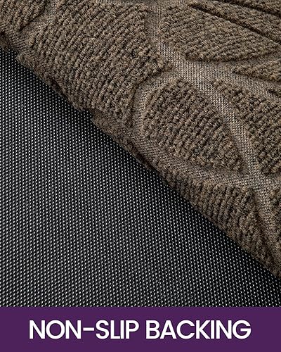 Miniatura 6 de DEXI Tapete de bienvenida para interiores y exteriores, resistente y duradero, tapete de entrada de bajo perfil para entrada, patio, garaje, zonas