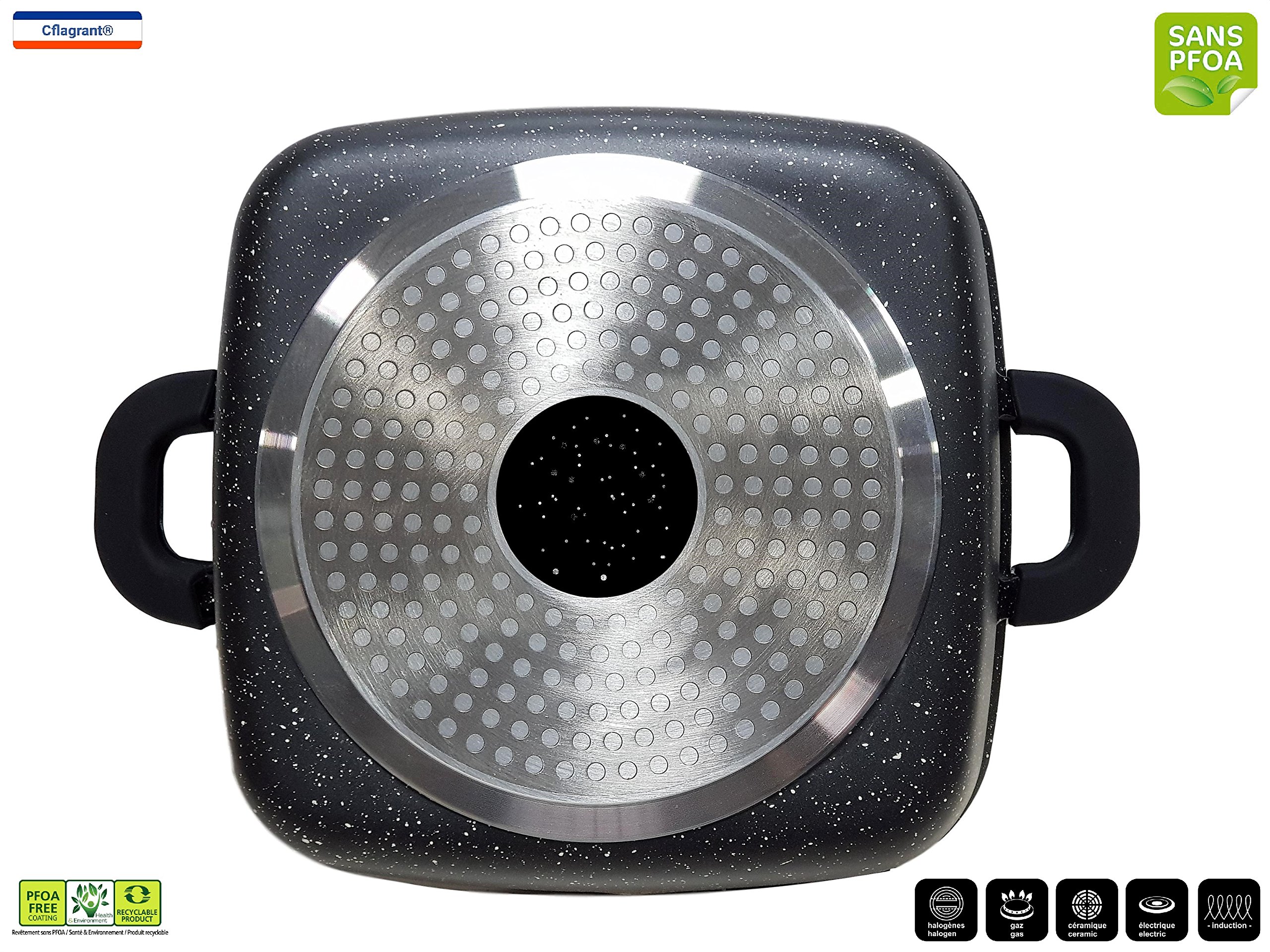 Pentola In Granito 24 Cm GREBLON C3 - Antiaderente, Per Induzione E Gas, Con Coperchio In Vetro - Foto 11