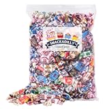 Fruit Chews Bulk 2Lb Bag "348 Chews" - Many Including Sours! - Blue Raspberry, Banana, Watermelon, Green Apple, Chocolate, Peach, & More - Packaged By Snackadilly