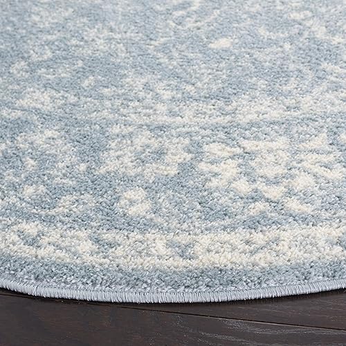 Miniatura 447 de Safavieh colección Adirondack - Alfombra de área, 6 x 9 pies, gris y azul, diseño oriental desgastado, no desprende pelusa, fácil cuidado, ideal