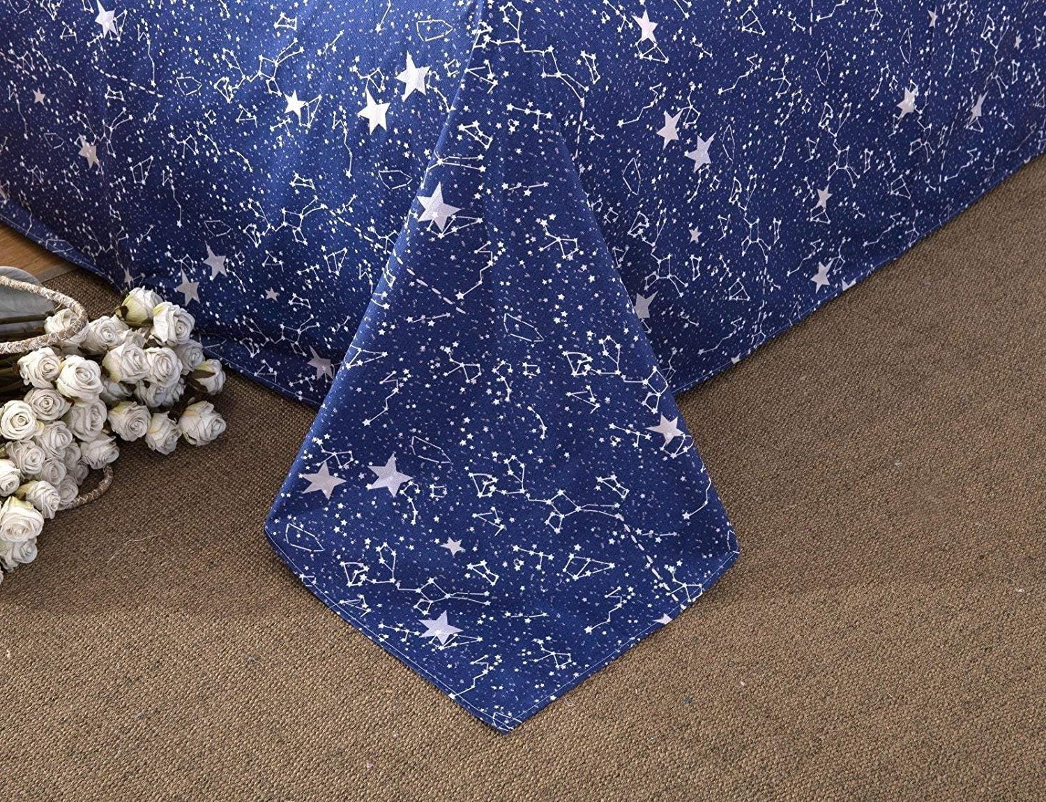 Brandream Twin Size Kids Bedding Set 100% Cotton Boys Space Galaxy Bedding Set 3-Piece Duvet Cover Set (Duvet Cover + Flat Sheet + Pillowcase)