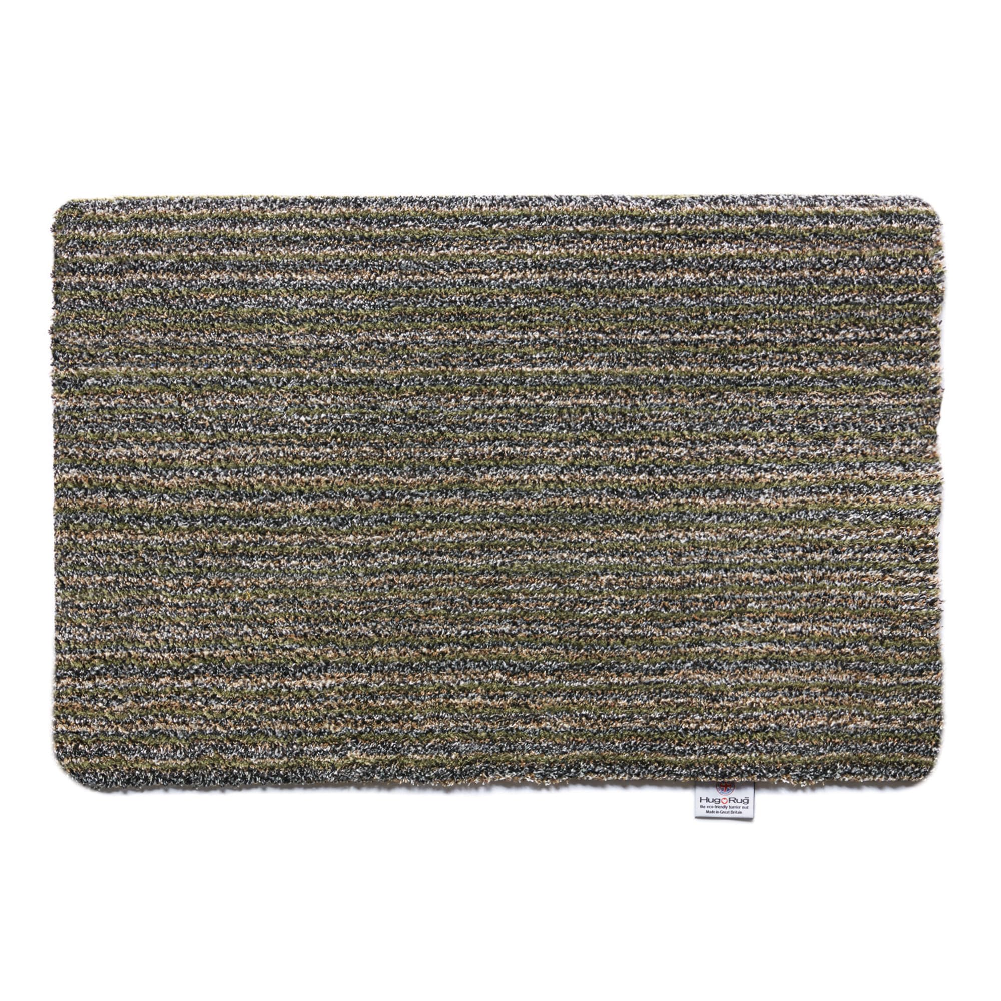 HUG RUG Washable Dirt Trapper Door Mat Kitchen Hallway Doorway, Made in the UK, Plains Candy Sage 50X75