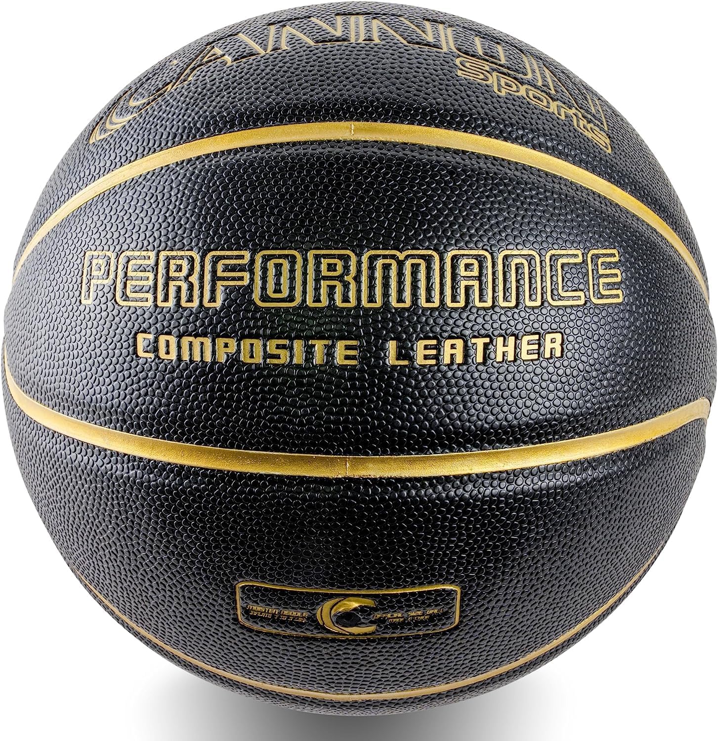 Cannon Sports Composite Leather Basketball for Team Games & Training - Official Size 7-29.5" Men's Basketball Indoor/Outdoor - Good Grip & Bounce - Pump Included