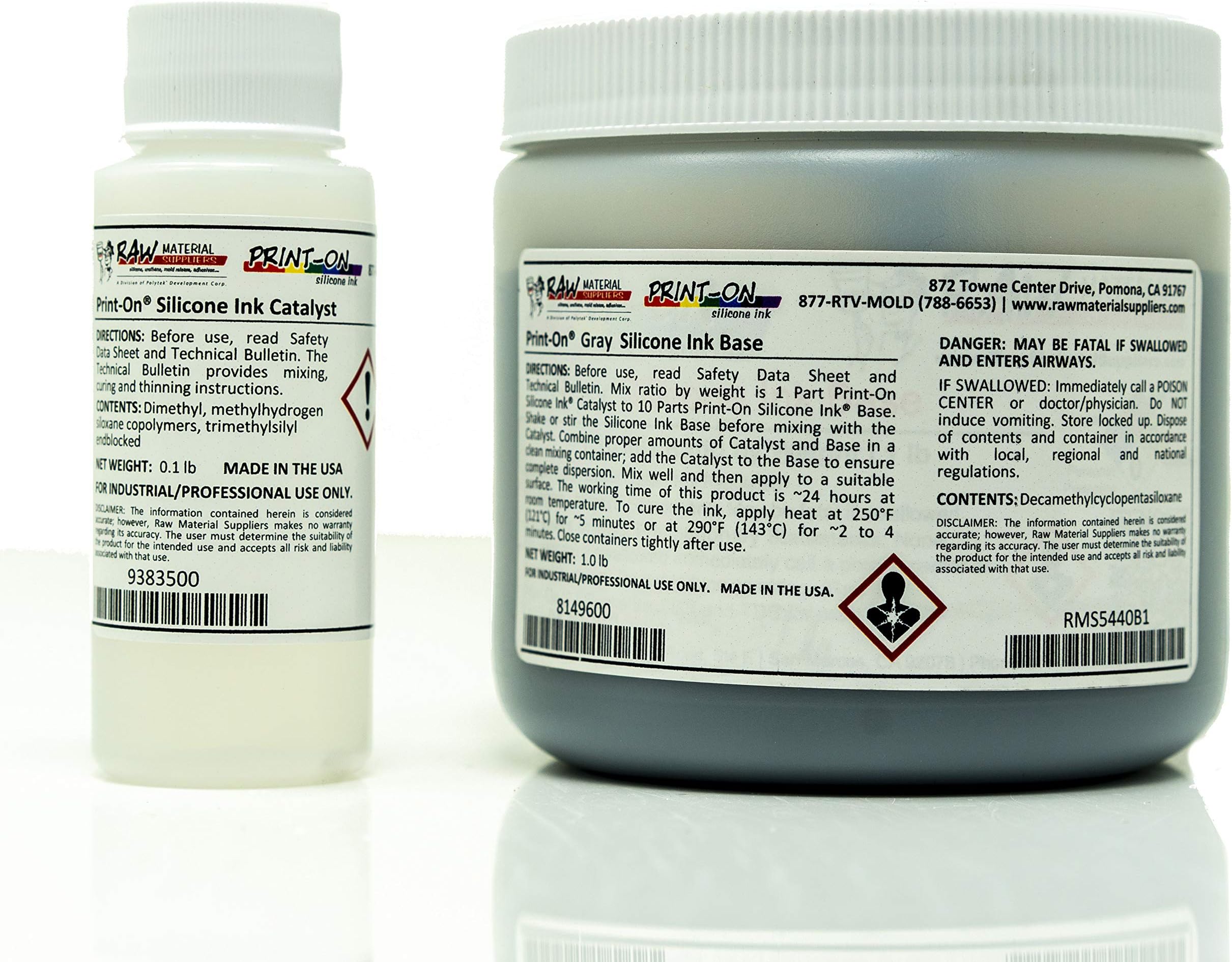 Print-On Silicone Ink Gray 1.1 lb kit