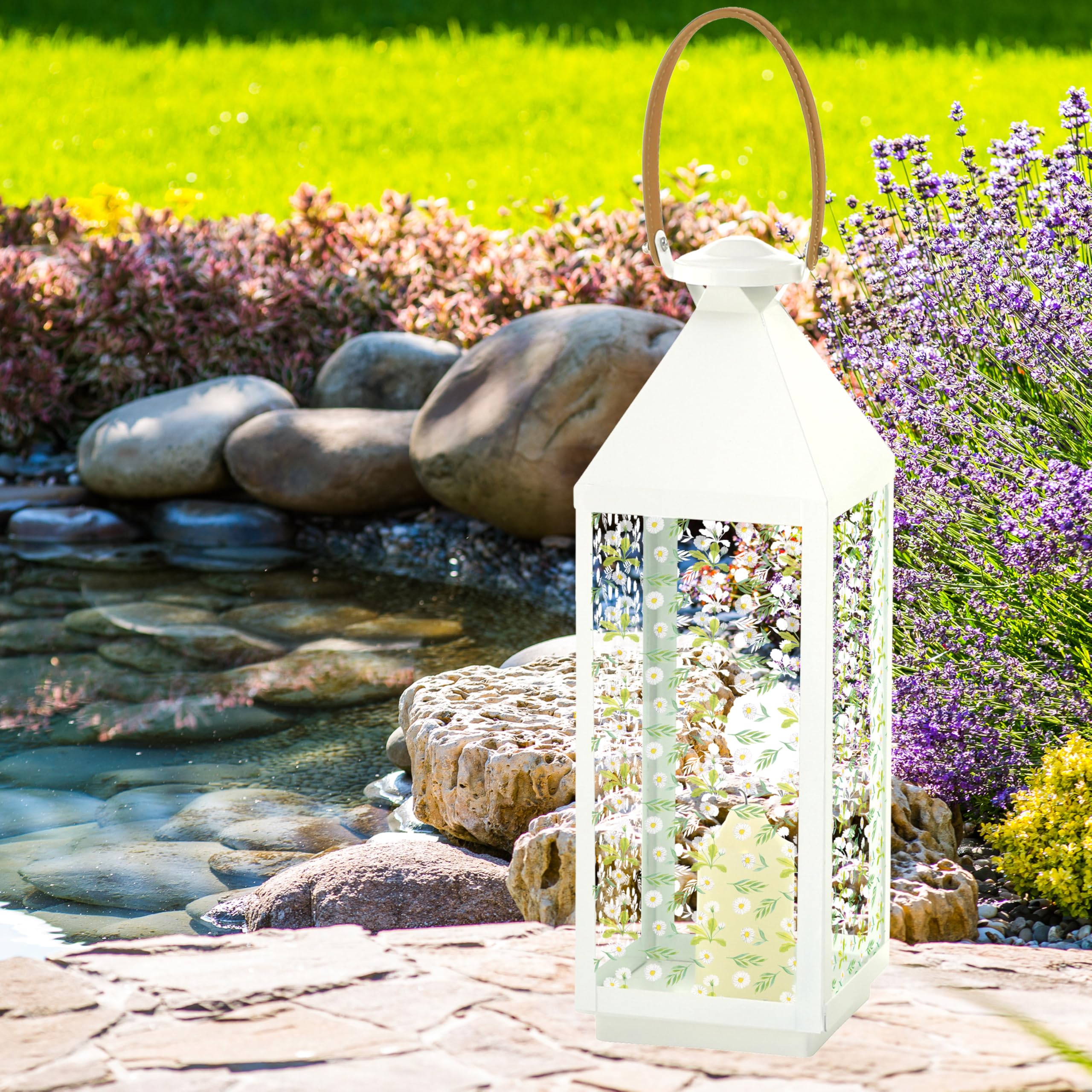 Mr. & Mrs. Panda Gartenlaterne Narwal XL - Geschenk, Teelichthalter Laterne, Deko, Hausfrau, Aufräumen, Windlicht Outdoor, Lichterketten, Kinderzimmer, Meer, Putzen, Wal